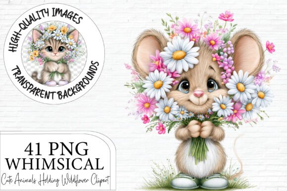 Whimsical Floral Animal Clipart