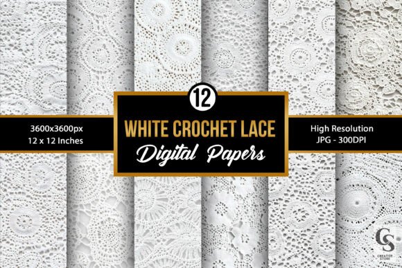 White Crochet Lace Seamless Pattern