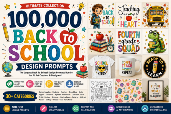 100,000 Back to School Design Prompts