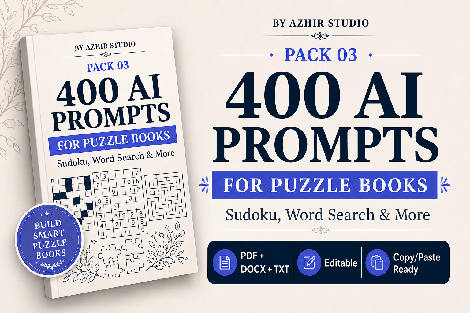 400 AI Puzzle Book Creation Prompts