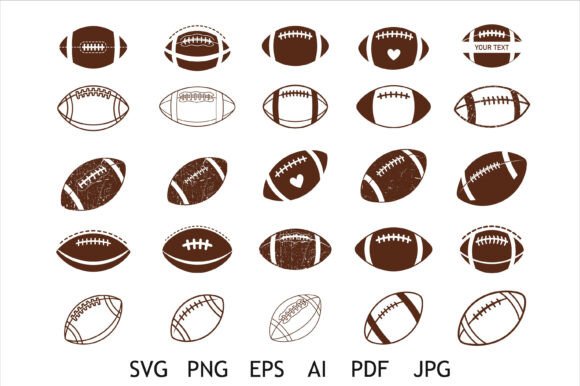 American Football SVG Icon Bundle