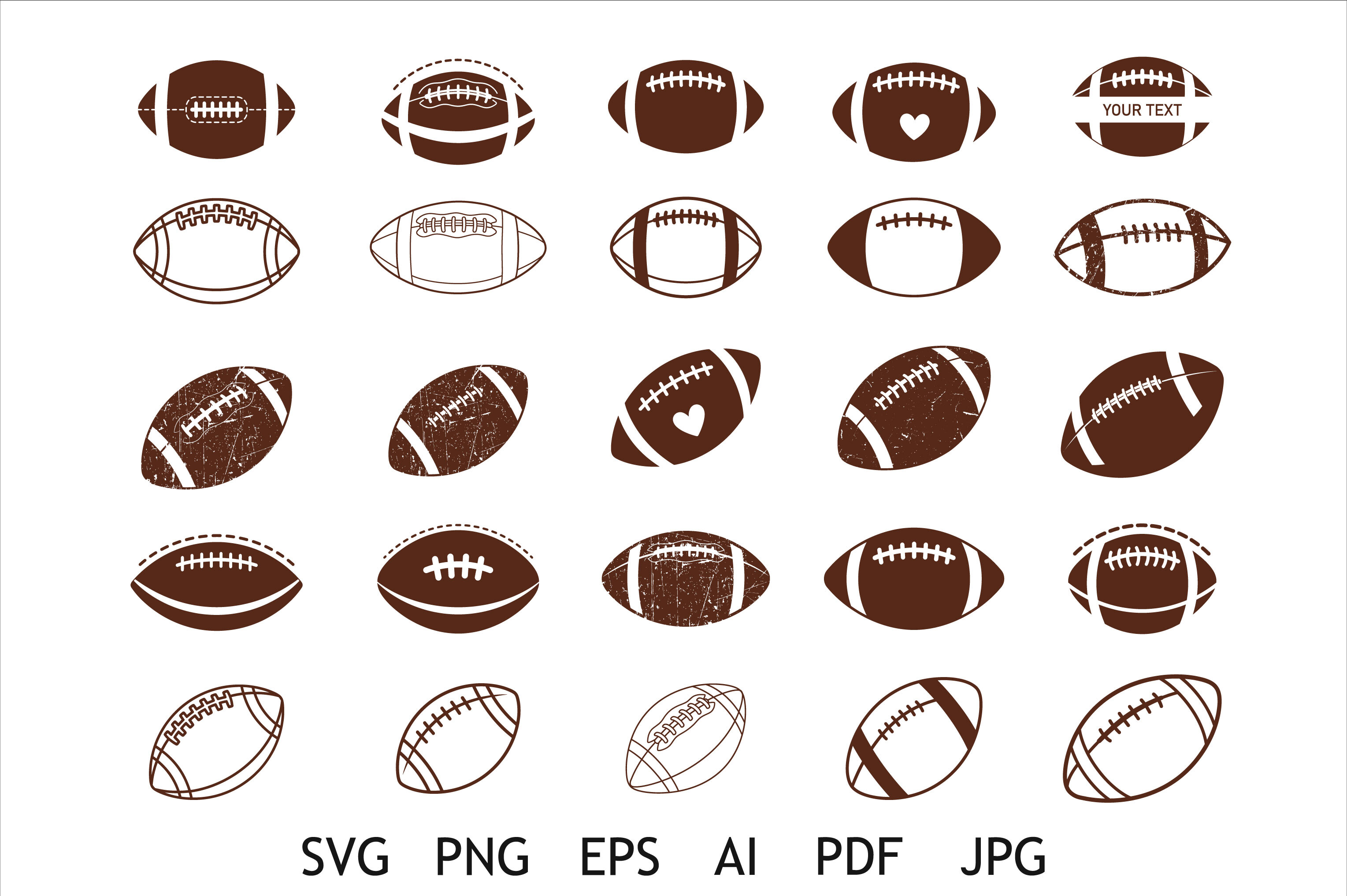 American Football SVG Icon Bundle
