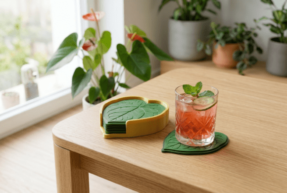 Monstera Leaf Coaster & Holder STL Files - Tropical 3D Print - Image 19