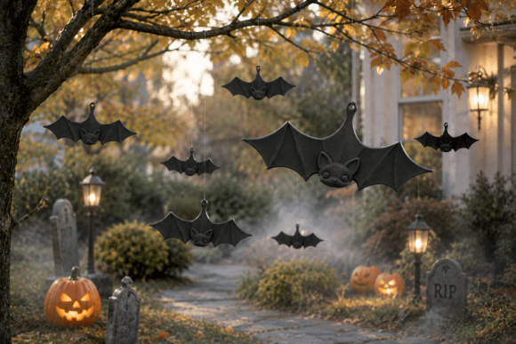 Spooky Halloween Bat Hanger STL - 3D Printable Decor - Image 2