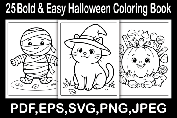 Bold & Easy Halloween Coloring Book
