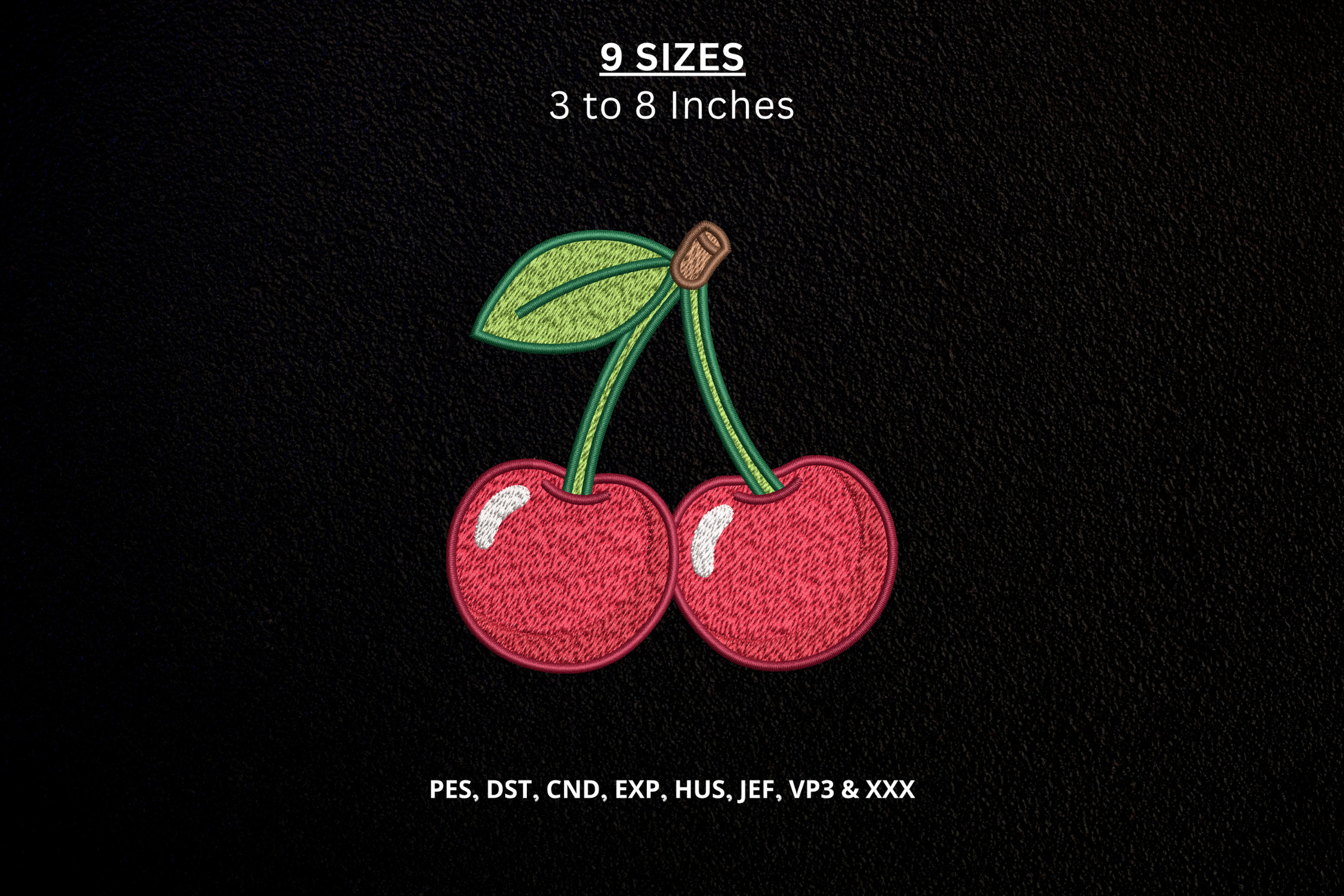 Cherry Machine Embroidery Design DST PES
