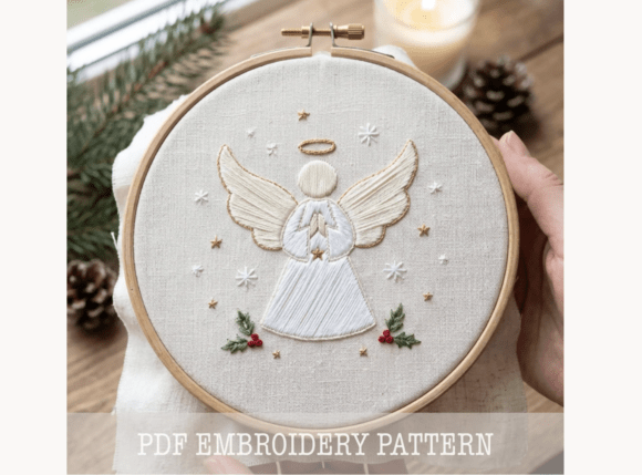 Christmas Angel Hand Embroidery PDF