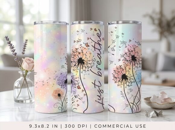 Christmas Butterfly Tumbler Wrap PNG