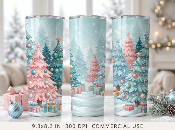Christmas Tree 20Oz Skinny Tumbler Wrap