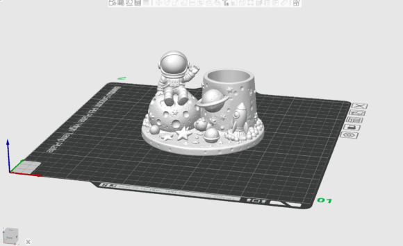 Cosmic Planter STL – Astronaut Space Themed 3D Print File Download - Image 2