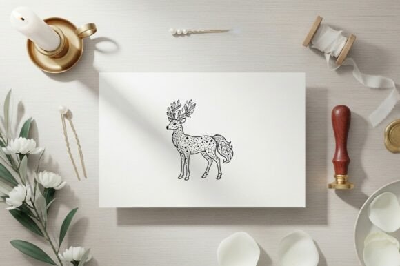Crystal Deer Constellation Coloring
