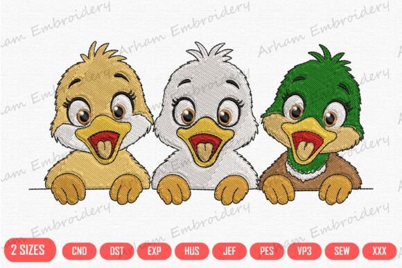 Cute Duck Trio