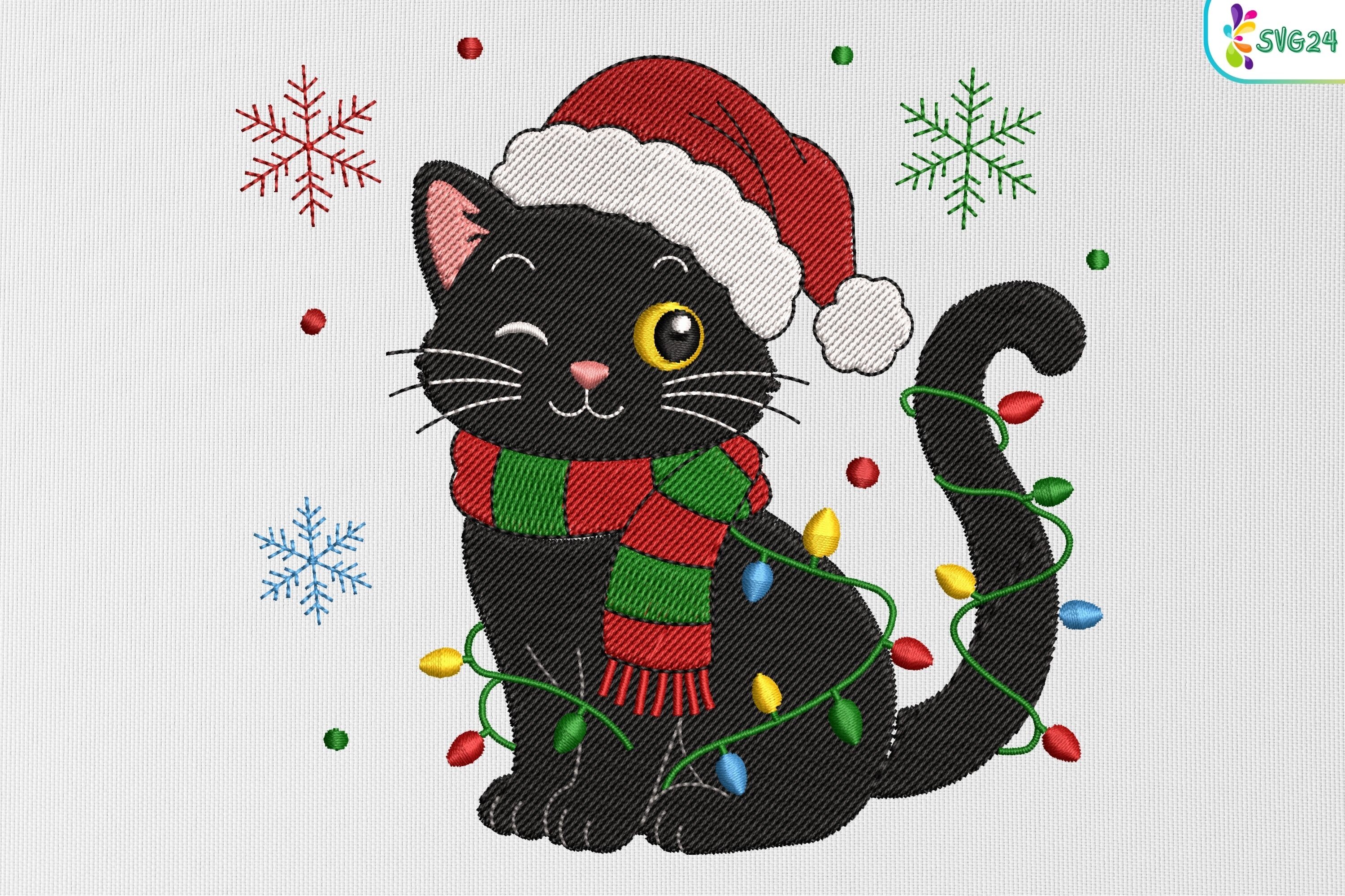 Cute Winking Cat with Lights