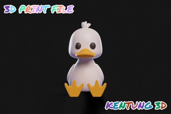 Flexi Cute Duck 3D Printable STL Model - Articulated Desk Buddy - Image 2