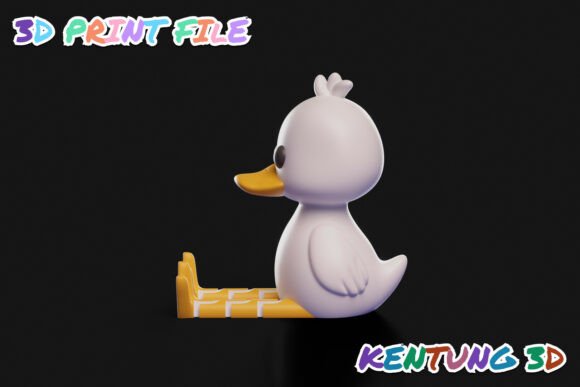 Flexi Cute Duck 3D Printable STL Model - Articulated Desk Buddy - Image 3