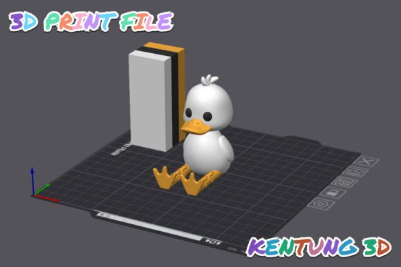 Flexi Cute Duck 3D Printable STL Model - Articulated Desk Buddy - Image 6