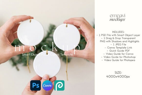 Hand Held Ornament Mockup