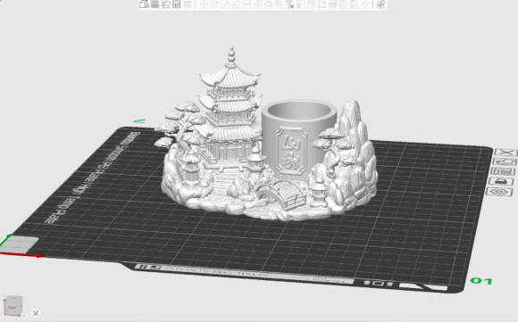 Japanese Pagoda Garden Planter STL – Zen Miniature Garden 3D Print - Image 2