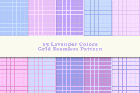 Lavender Grid Seamless Pattern