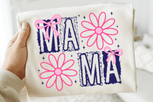 Momma Pattern Svg Mama Coquette Bow PNG, Retro Mama SVG Graphic by Hi-dpiStudio ...