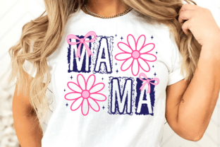 Momma Pattern Svg Mama Coquette Bow PNG, Retro Mama SVG Graphic by Hi-dpiStudio ...