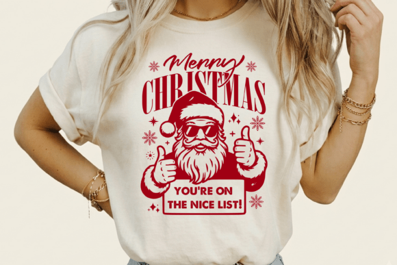 Merry Christmas Cool Santa T-shirt