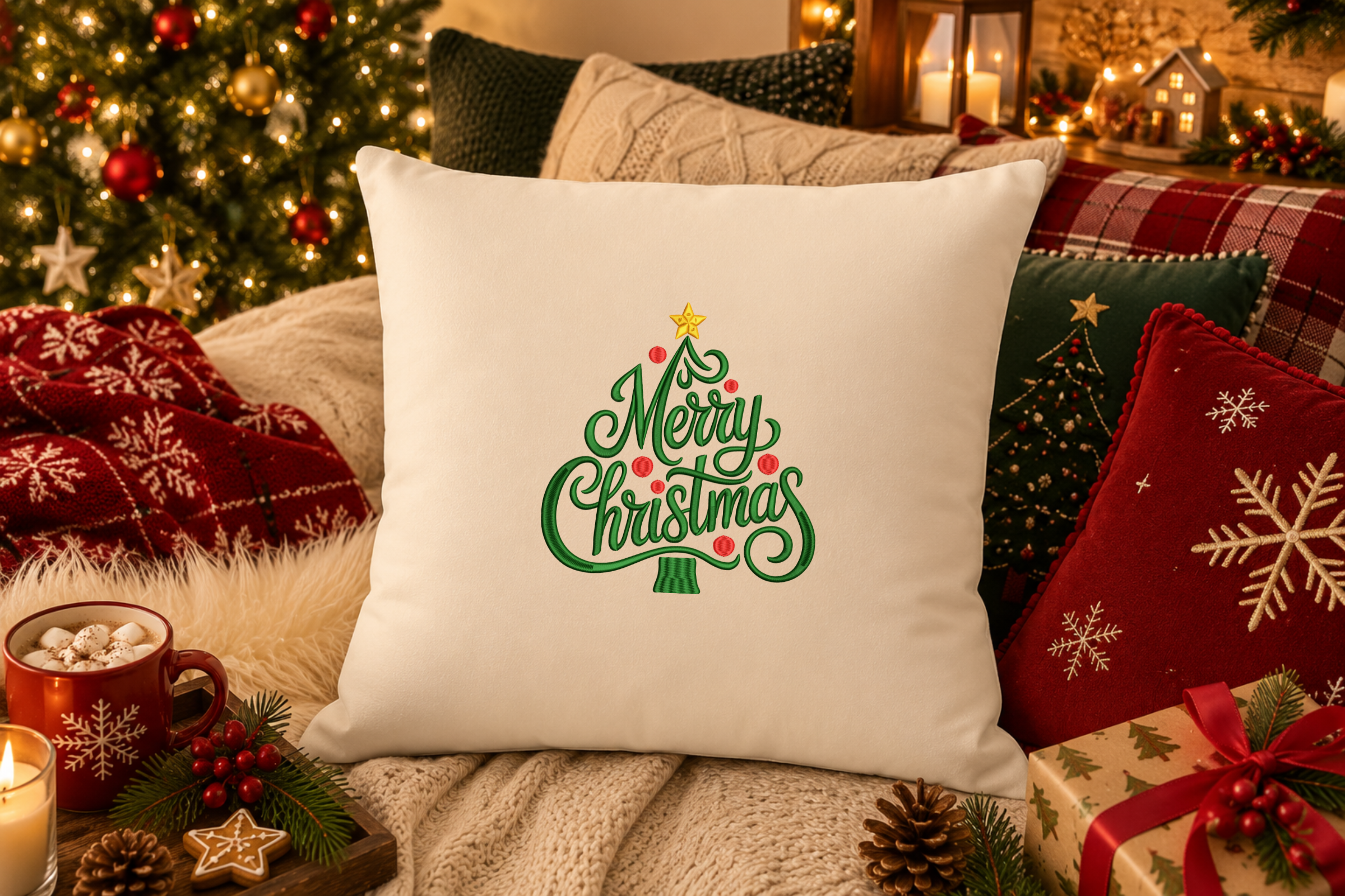Merry Christmas Embroidery Design - photo 2