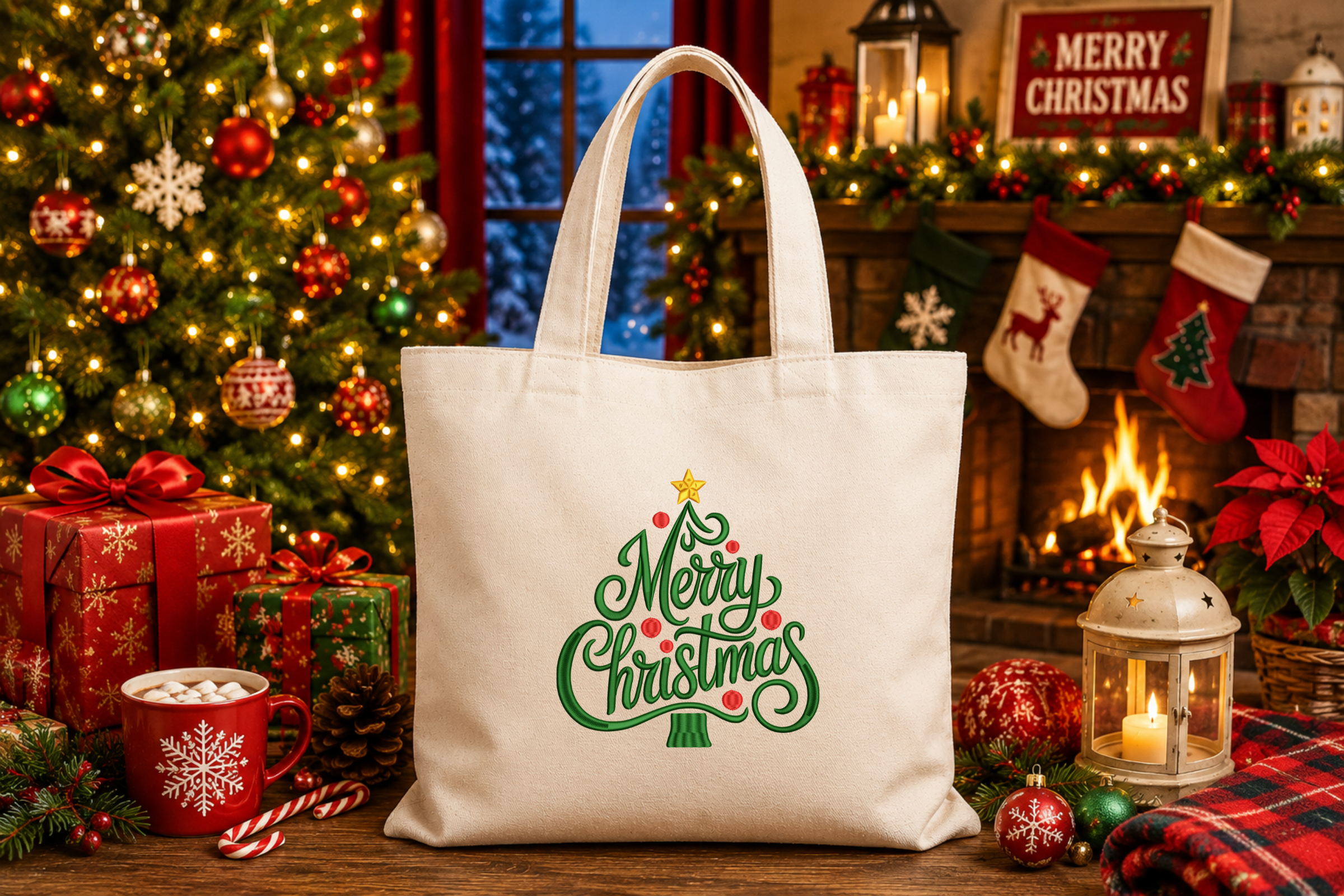 Merry Christmas Embroidery Design - photo 3