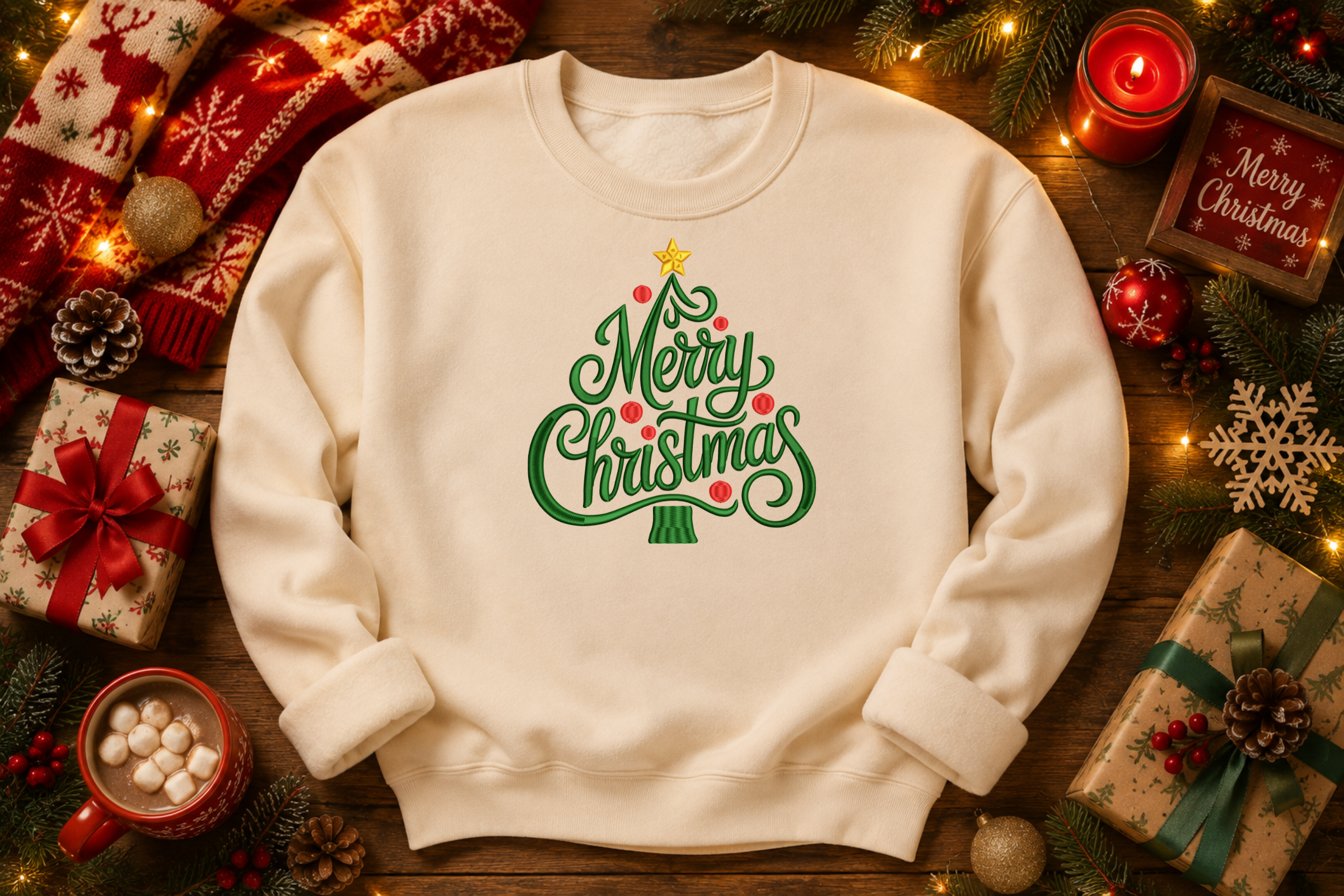 Merry Christmas Embroidery Design - photo 4