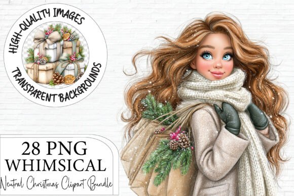Neutral Christmas Clipart Bundle