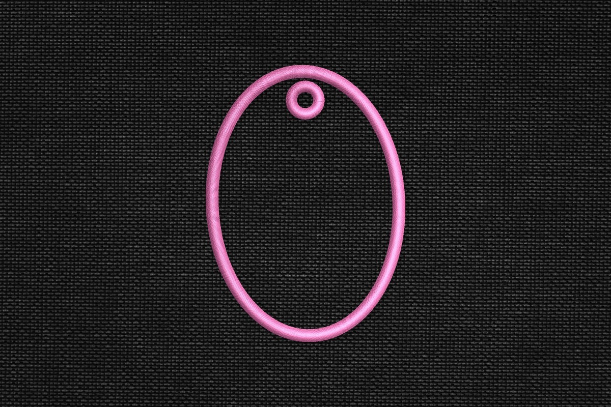 Oval Bag Tag Blank Applique Machine