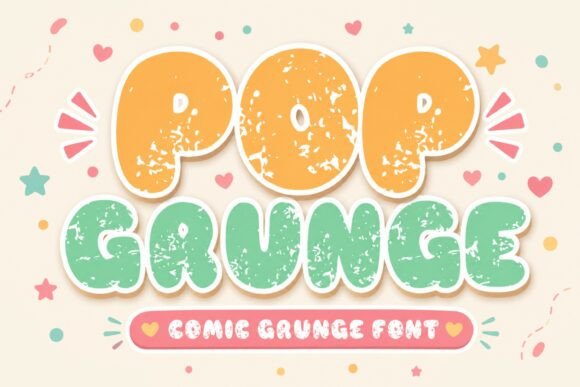 Pop Grunge Font - Bubble Lettering Fonts