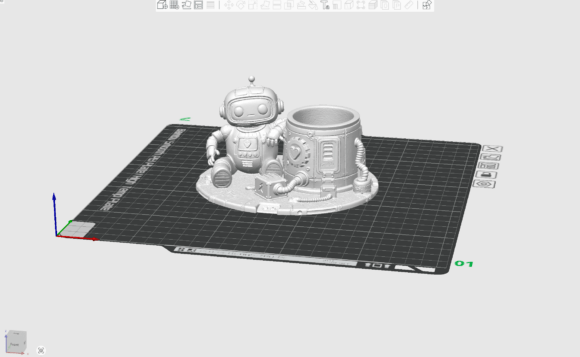 Robo Buddy Planter STL - Futuristic 3D Printable Desk Decor - Image 2