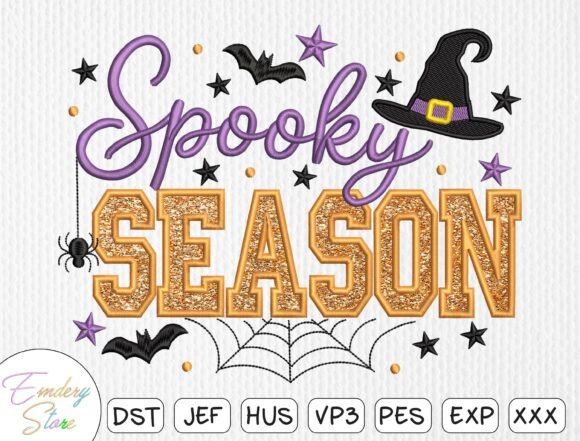 Spooky Season Halloween Embroidery File
