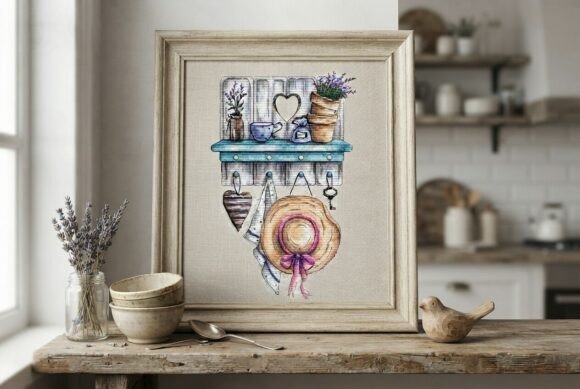 Summer Shelf Cross Stitch Pattern