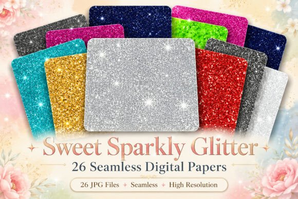 Sweet Sparkly Glitter Digital Paper
