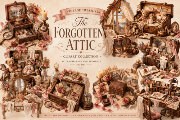 The Forgotten Attic Vintage Clipart