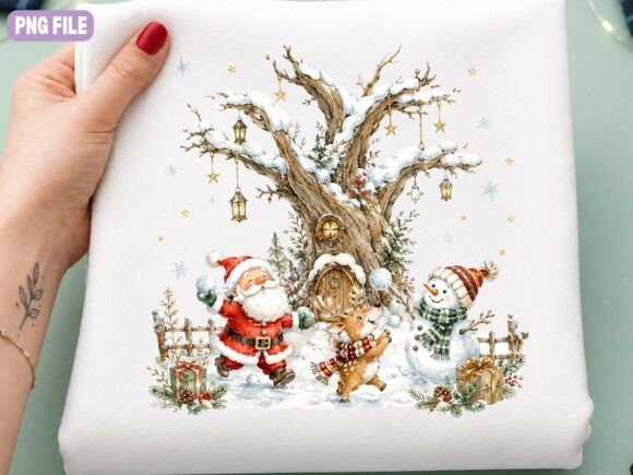 Watercolor Christmas Tree Sublimation,