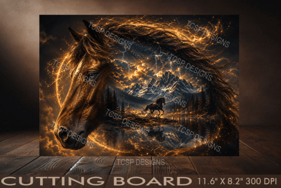 Wild and Free Horse Cutting Board
