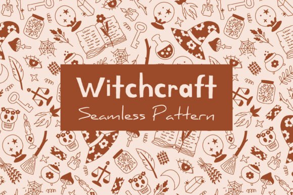 Witchcraft Seamless Pattern & Paper