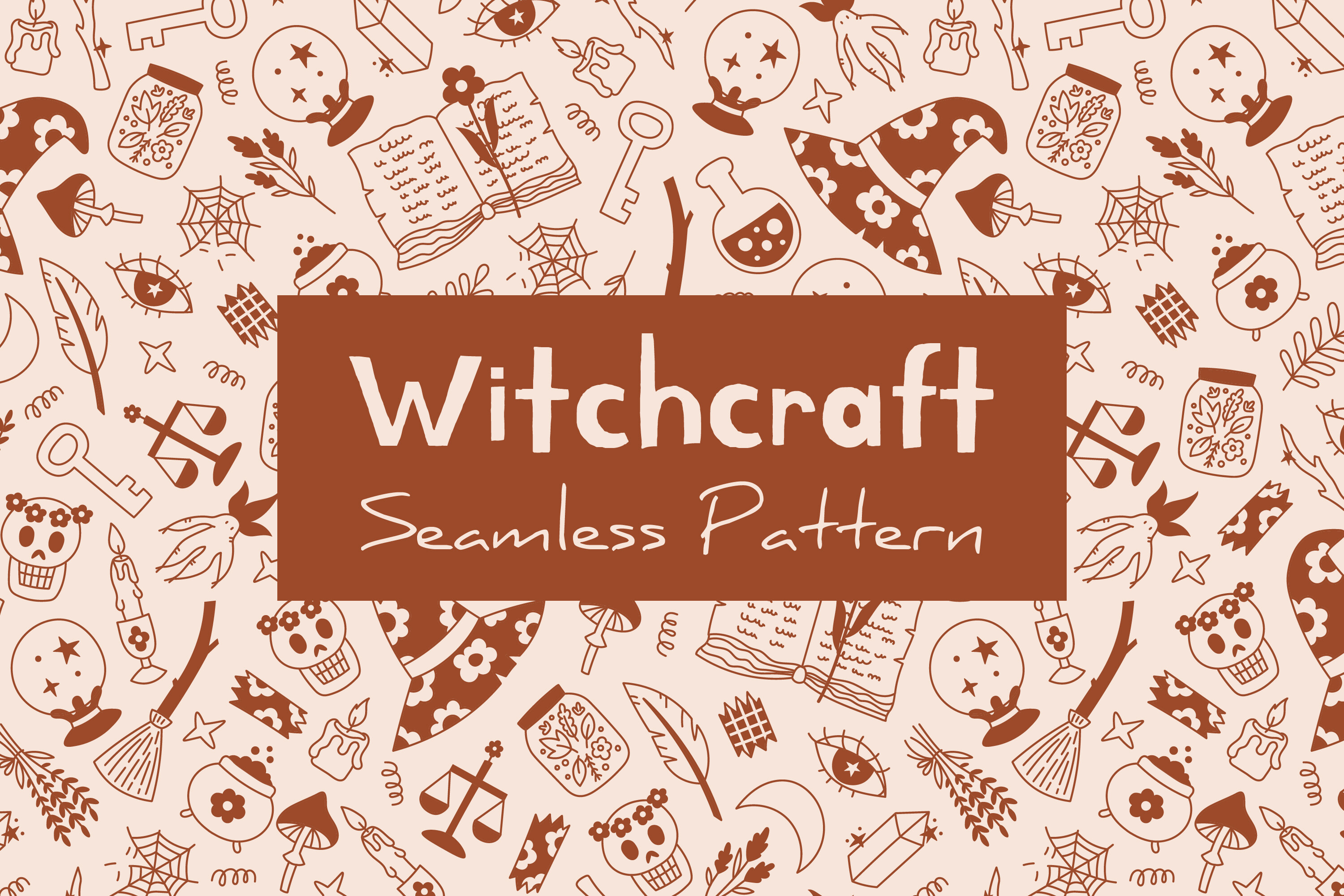 Witchcraft Seamless Pattern & Paper