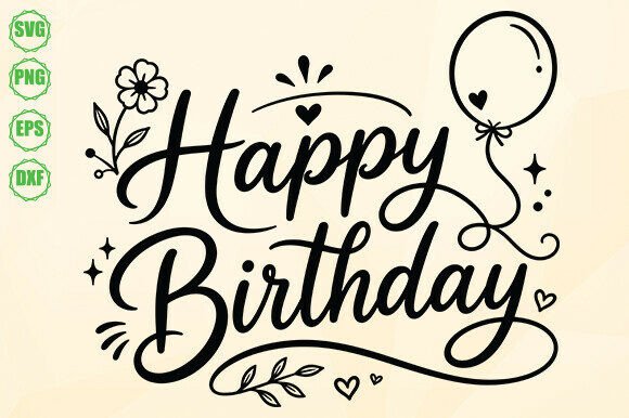 Happy Birthday Svg
