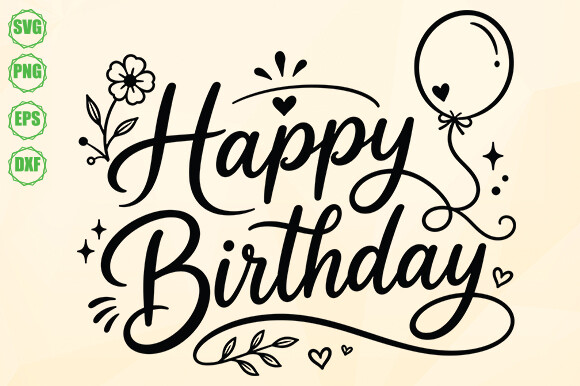 Happy Birthday Svg