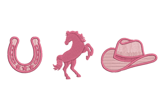 Owboy Western Icons Horseshoe Horse