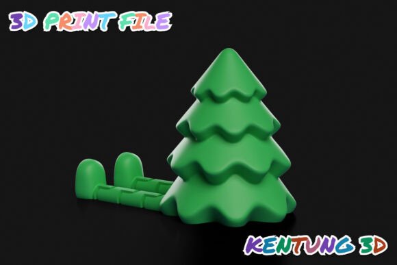 Articulated Christmas Tree 3D STL - Print-in-Place Festive Desk Toy - Image 4