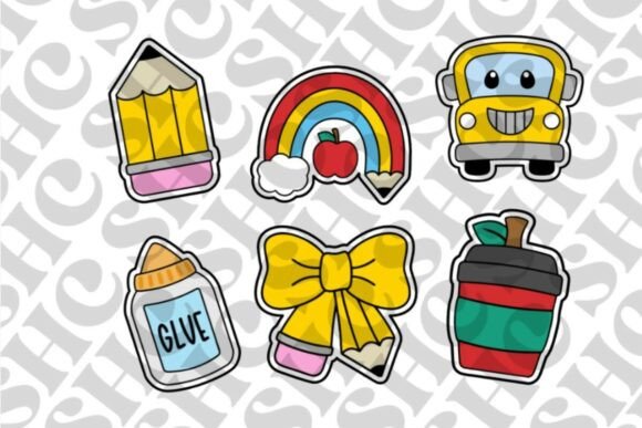Back to School Cookie Cutter STL Set - 6 Unique Designs - Image 1