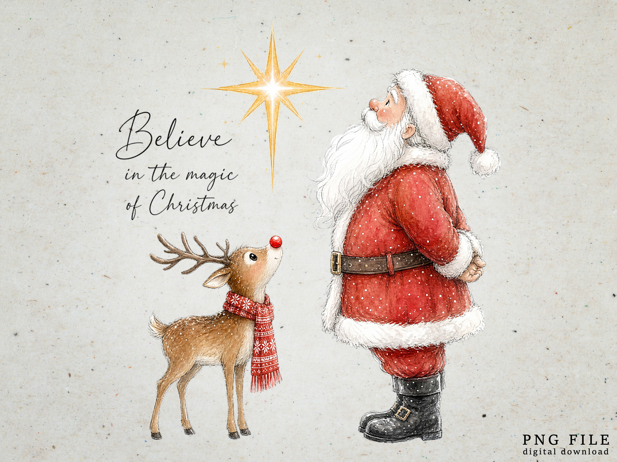 Believe in the Magic of Christmas PNG