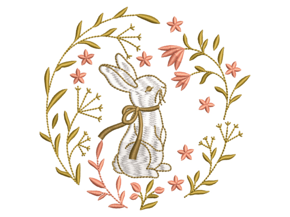 Botanical Bunny Floral Wreath