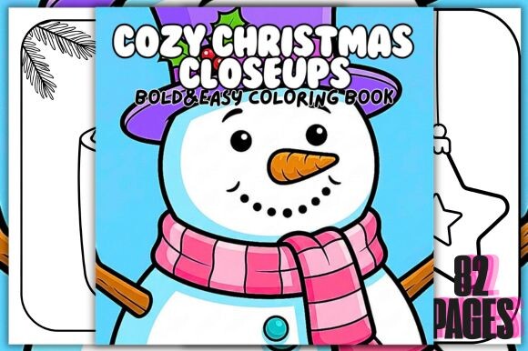 COZY CHRISTMAS CLOSEUPS COLORING BOOK