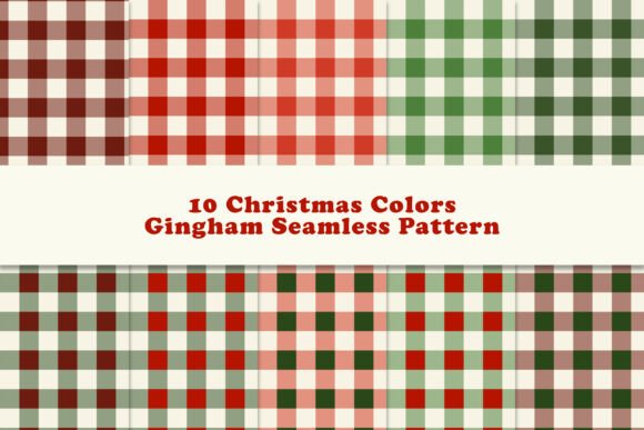 Christmas Gingham Seamless Pattern